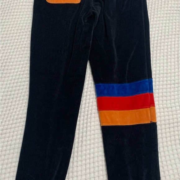 C&C California Black Striped Velour Drawstring Joggers Pants Size Small - Picture 3 of 6